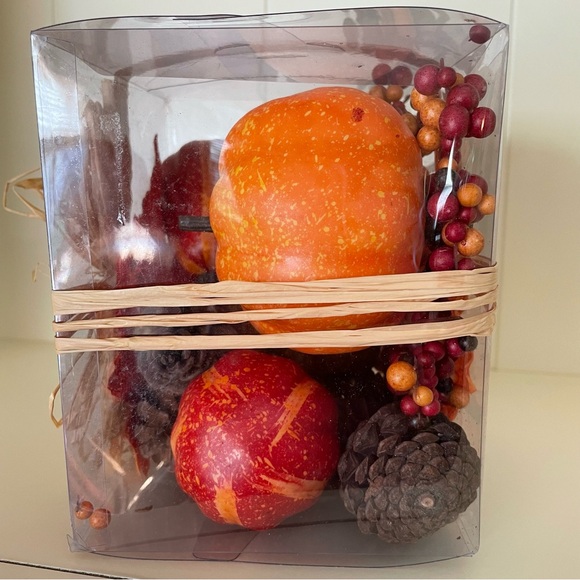 NWT Rite Aid Home Fall Harvest Vase Filler With Pumpkins, Leaves and Pine Cones - Picture 3 of 4